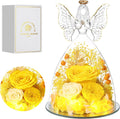 Preserved Flowers in Glass Angel for Mothers Day Gifts