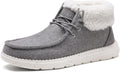 Bruno Marc Women's Ankle Fur Lace-up Warm Boots - Cozy Slip-On Style