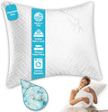 Memory Foam Slim Cooling Pillow - Firm and Soft Support