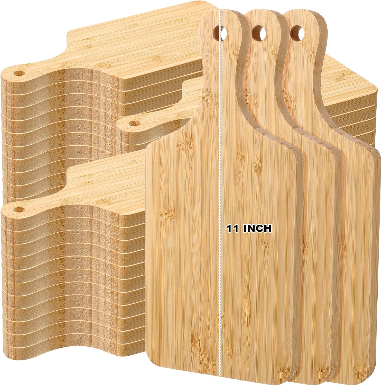 40 Pcs Bamboo Cutting Boards for Charcuterie and Serving Needs