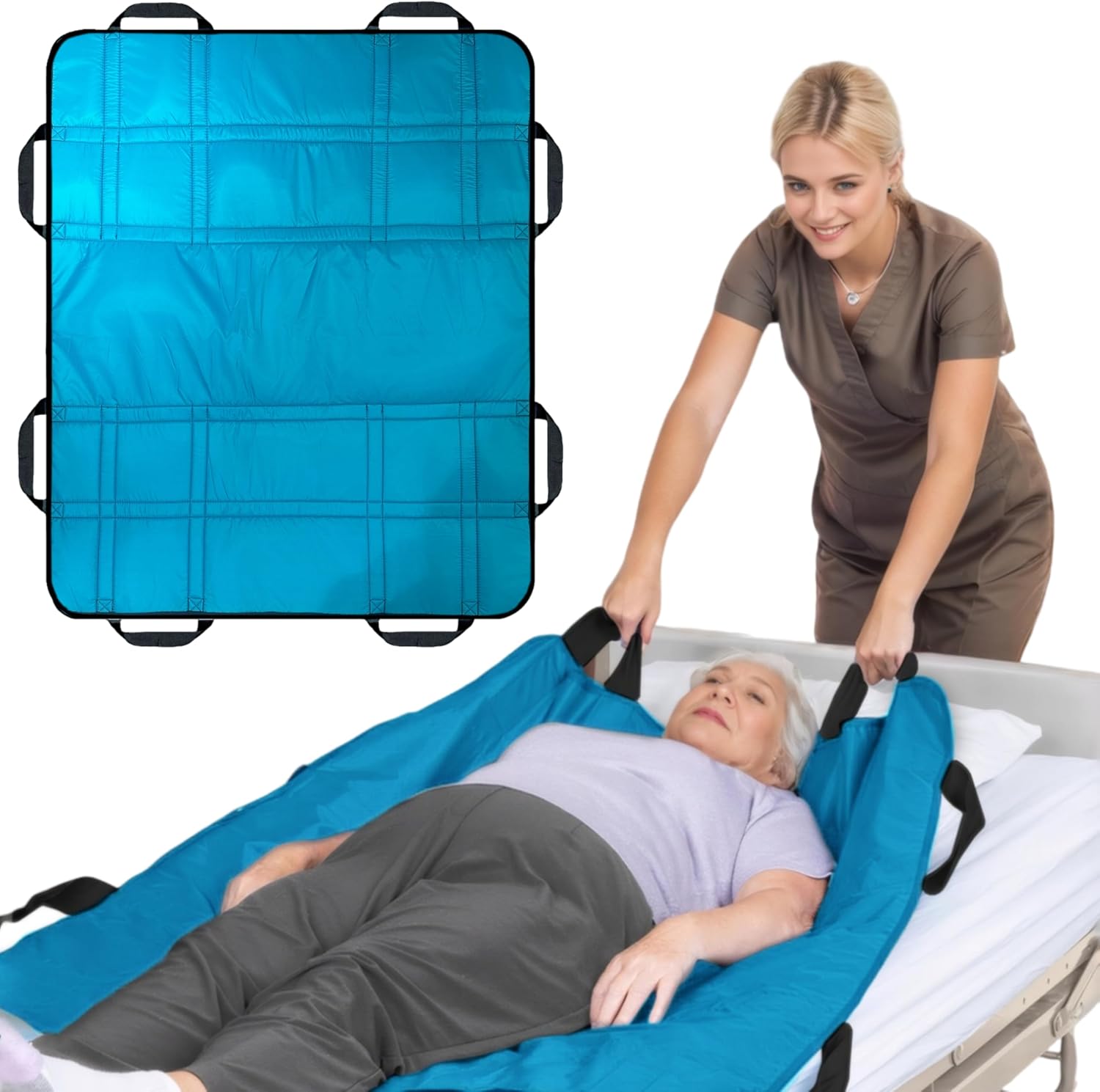 Upgraded 3-Layer Comfort Positioning Bed Pad for Care Transfers