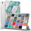 Marble Green iPad Mini 6 Case 8.3 in - Slim Dual-Angle Stand