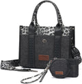 ACUARIO Tote Handbag Set Western Cow Print Tote Bag - Versatile Carry