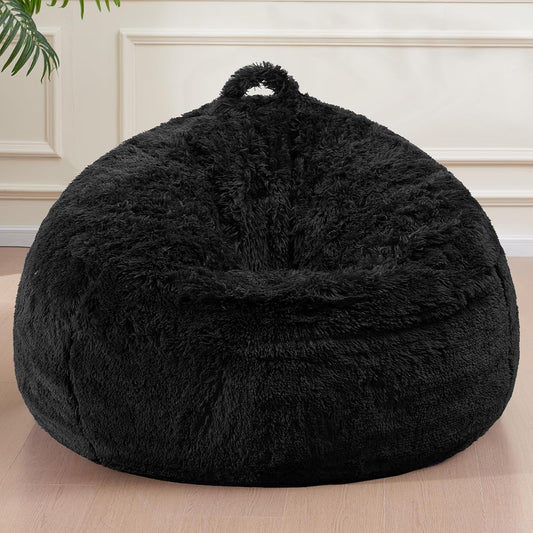 Soft Faux Fur Bean Bag Cover for Comfy Storage Solutions