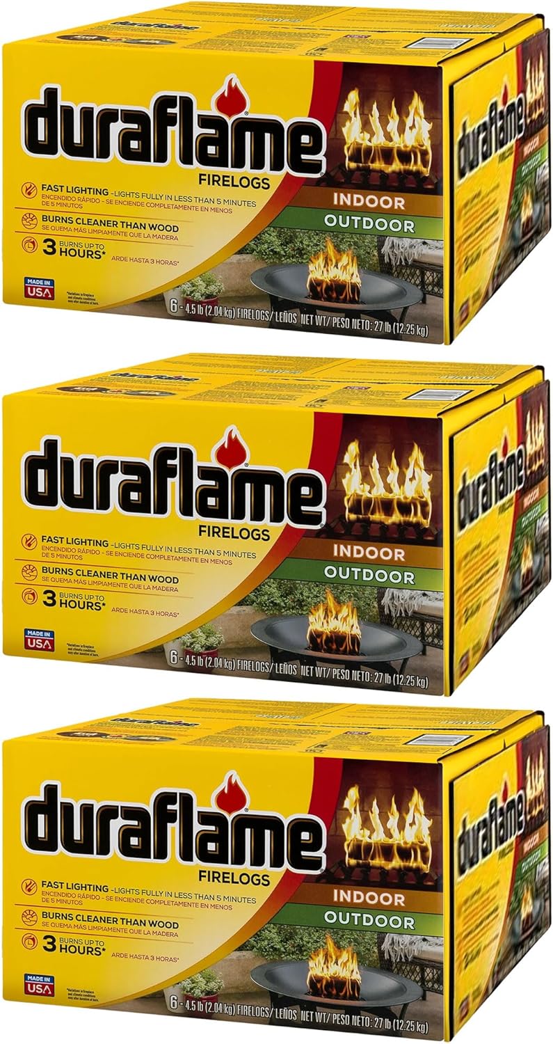 Duraflame 4.5 Pound Quick Light Fire Log for Camping and Firepits