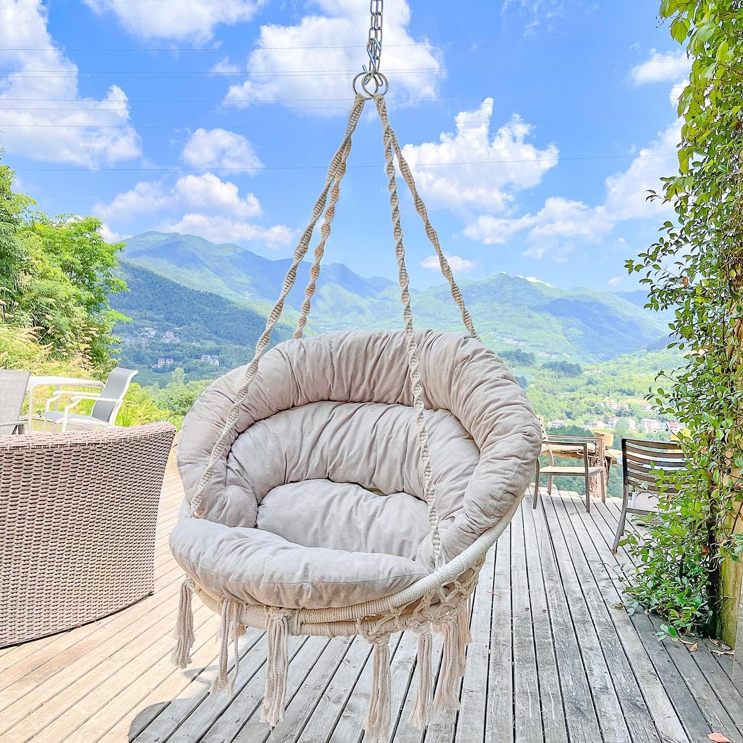 Bohemian Macrame Hammock Chair for Ultimate Comfort