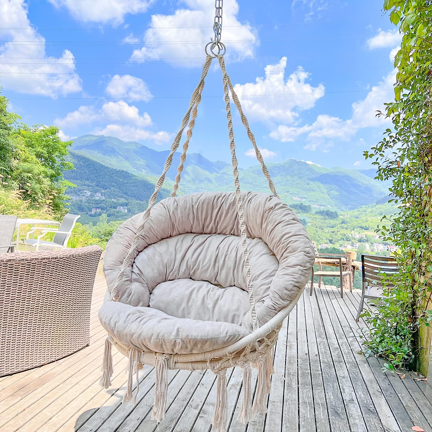 Bohemian Macrame Hammock Chair for Ultimate Comfort