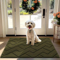 32in x 40in Front Door Mat Oliver Green - Absorbent Low Profile