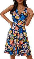 GUBERRY Womens Wrap V Neck Sleeveless Sundress with Pockets Women's