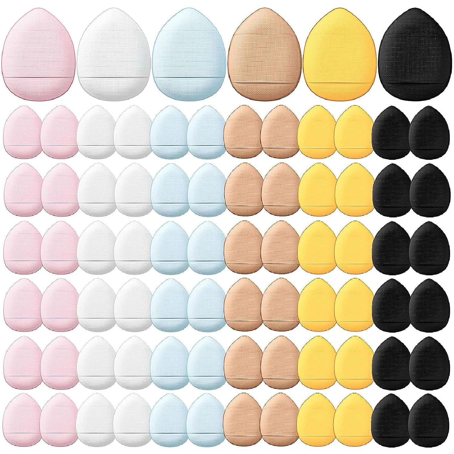 Soft Beauty Makeup Blender Puff Set - 72 Pcs