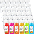 2oz Clear Plastic Juice Bottles with Lid - Reusable Leakproof 100 Pack