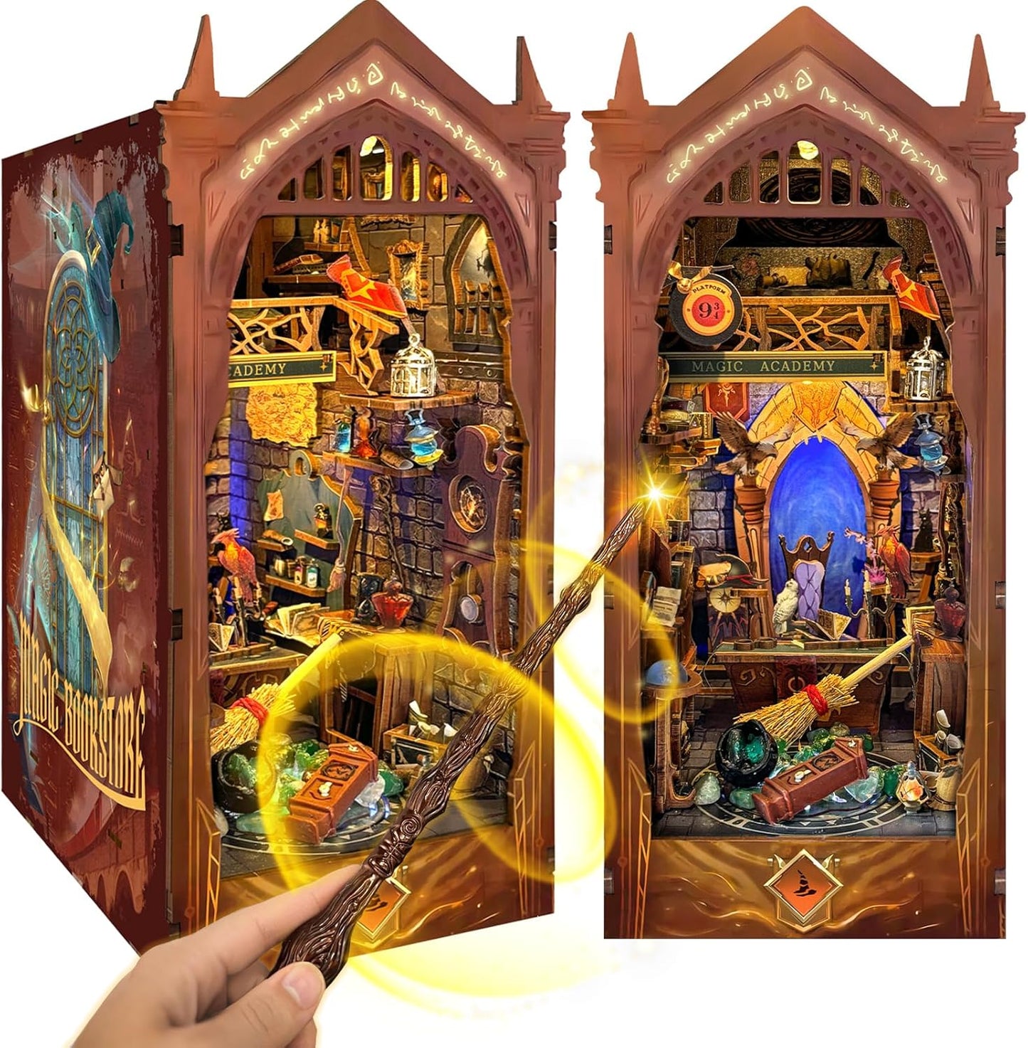 Book Nook Kit for Adults - DIY Miniature House Magic Academy