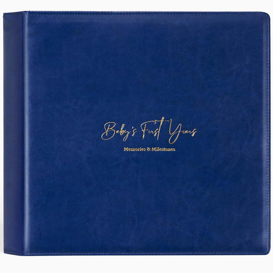 Gender-Neutral Leather Baby Memory Book