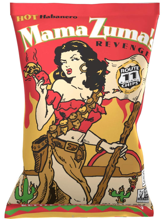 Route 11 Potato Chips Mama Zuma's Revenge - Spicy Crunchy Snack