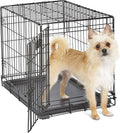 iCrate 24 in Folding Dog Crate with Divider Panel - Secure & Portable