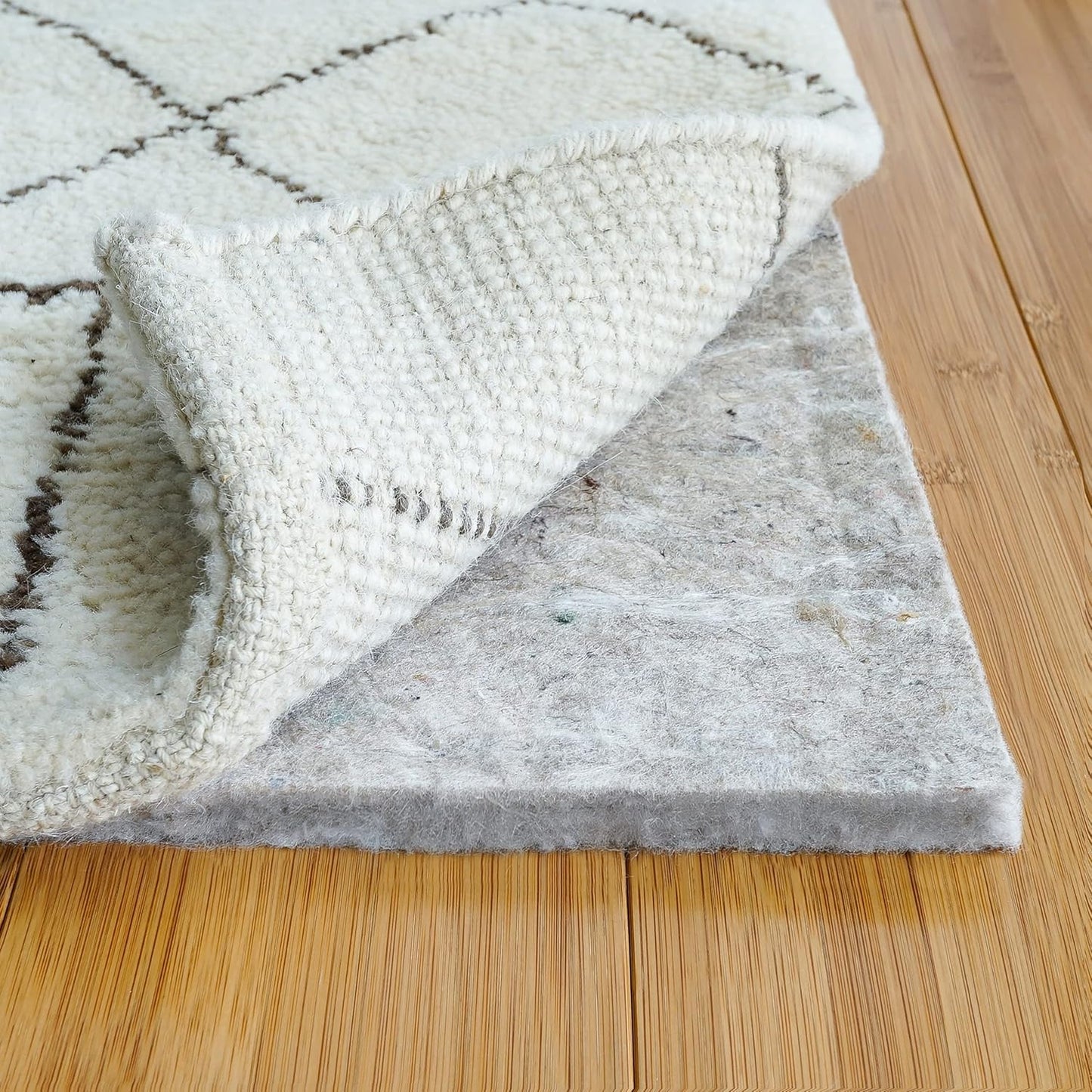 RUGPADUSA Basics 8ftx10ft 1/2in Thick Felt Rug Pad for Floors
