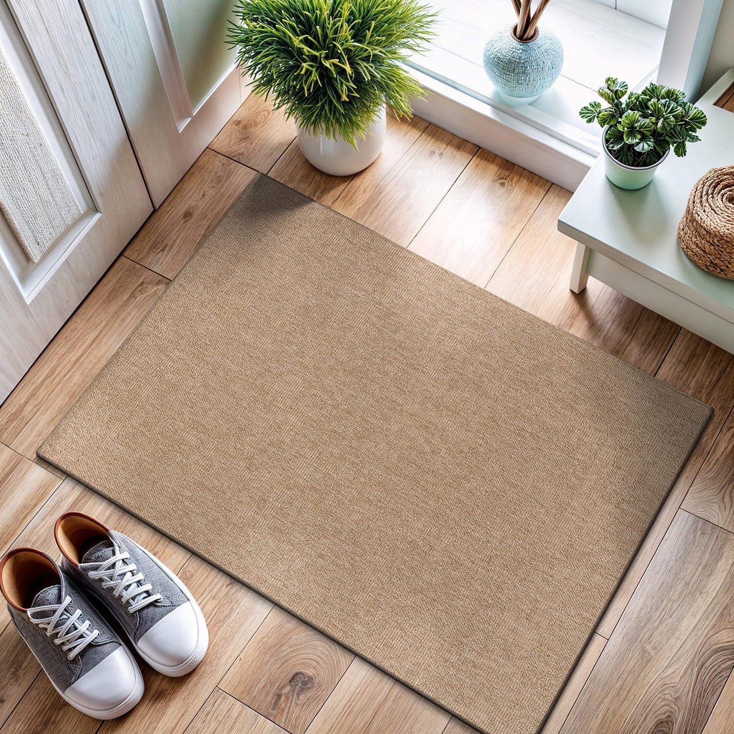 CAMILSON Easy Jute Rug 2x3 for Indoor Outdoor Spaces