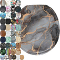 Sanilo Wooden Round Toilet Seat with Soft Close - Marble Abstract