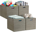 Posprica 13x15x13 Storage Cube Bins Set of 4 - Collapsible Coffee