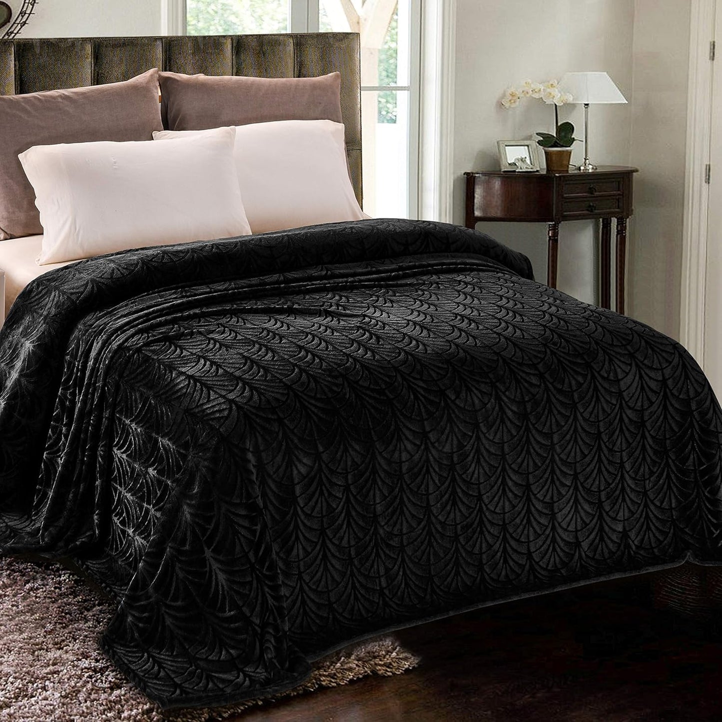 Whale Flotilla Flannel Fleece King Size Blanket for All Seasons
