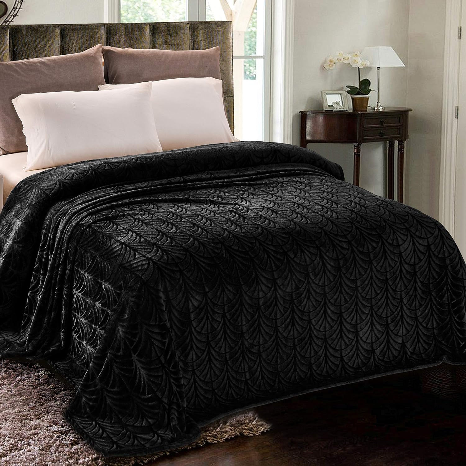 Whale Flotilla Flannel Fleece King Size Blanket for All Seasons