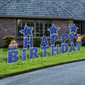 Happy Birthday Yard Signs Set with Stakes for Outdoor Decor