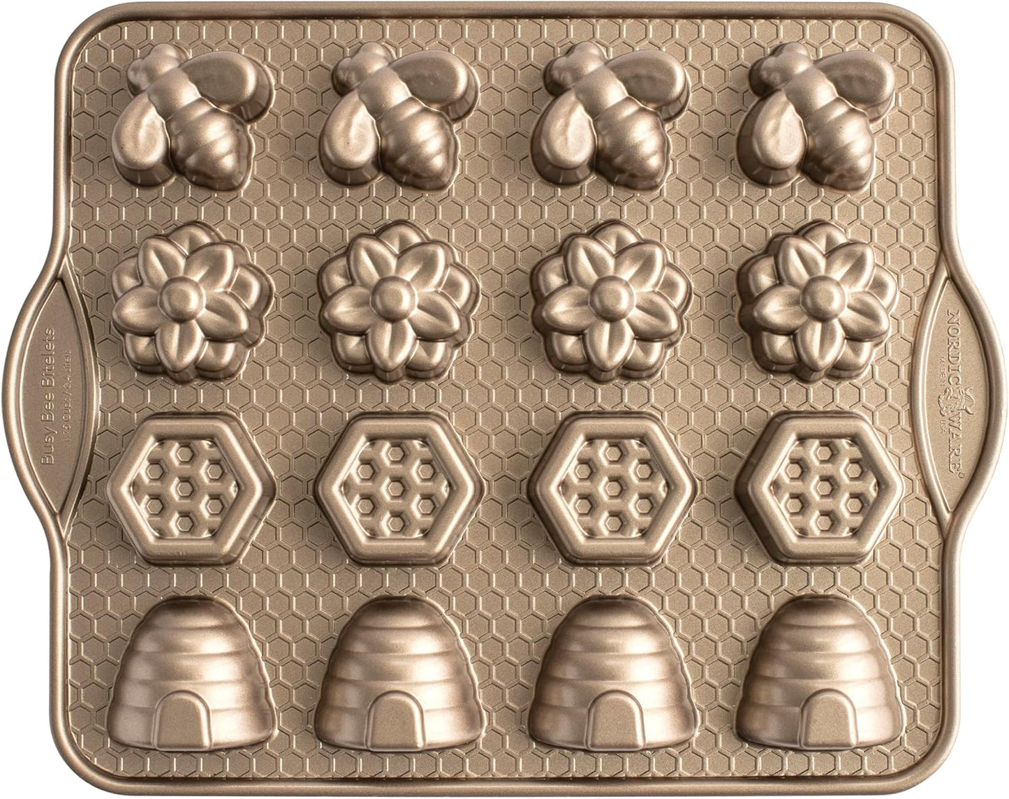 Nordic Ware Busy Bee Bitelet Pan for Perfect Mini Cakes
