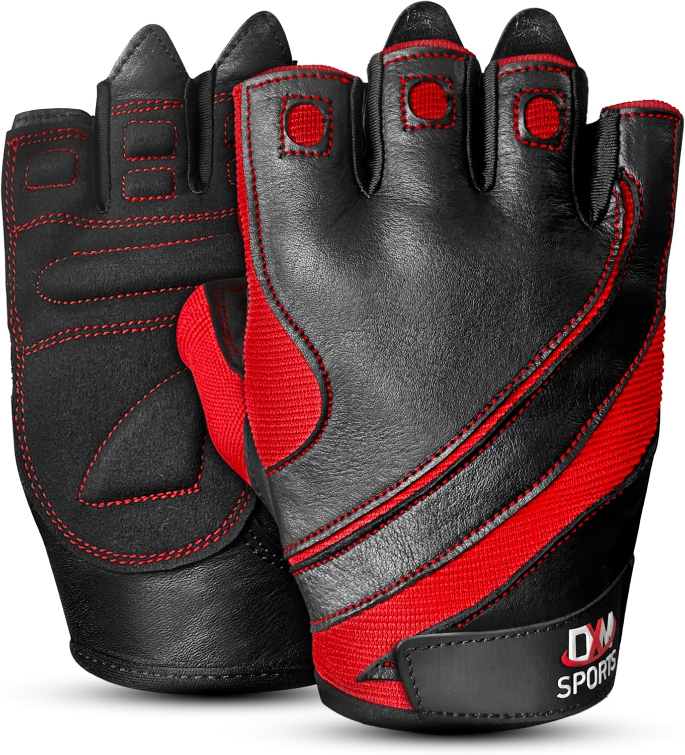 DXM SPORTS Men's Workout Gloves - Wrist Support, Anti-Slip Grip