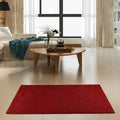 Ambiant Pet Friendly Solid Color Area Rug Red 8 ft x 10 ft - Soft