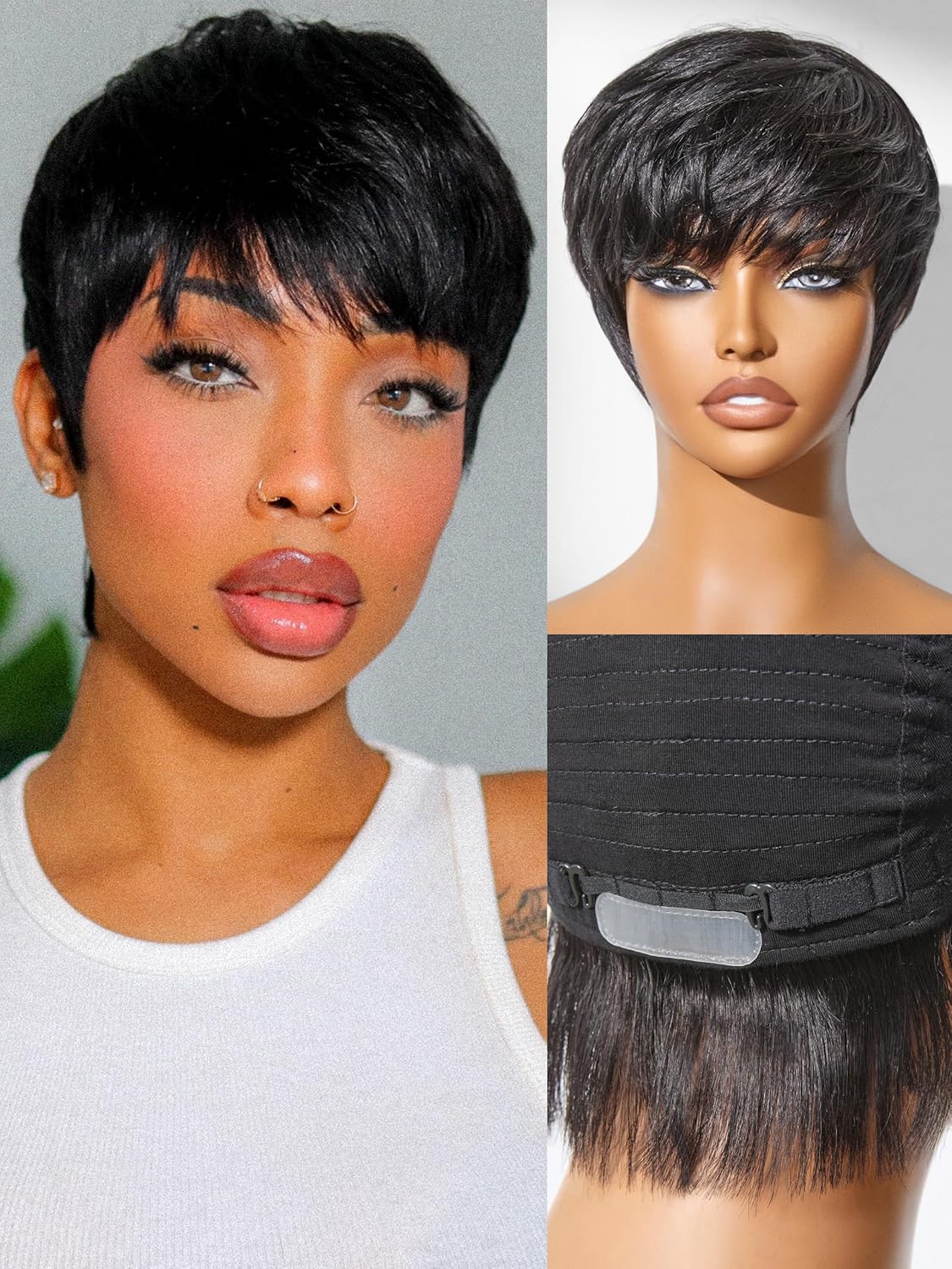 LUVME HAIR Ultra Comfort Short Pixie Cut Wig for Easy Styling