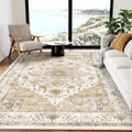 Washable 5x7 Area Rugs with Non-Slip Backing for Living Rooms