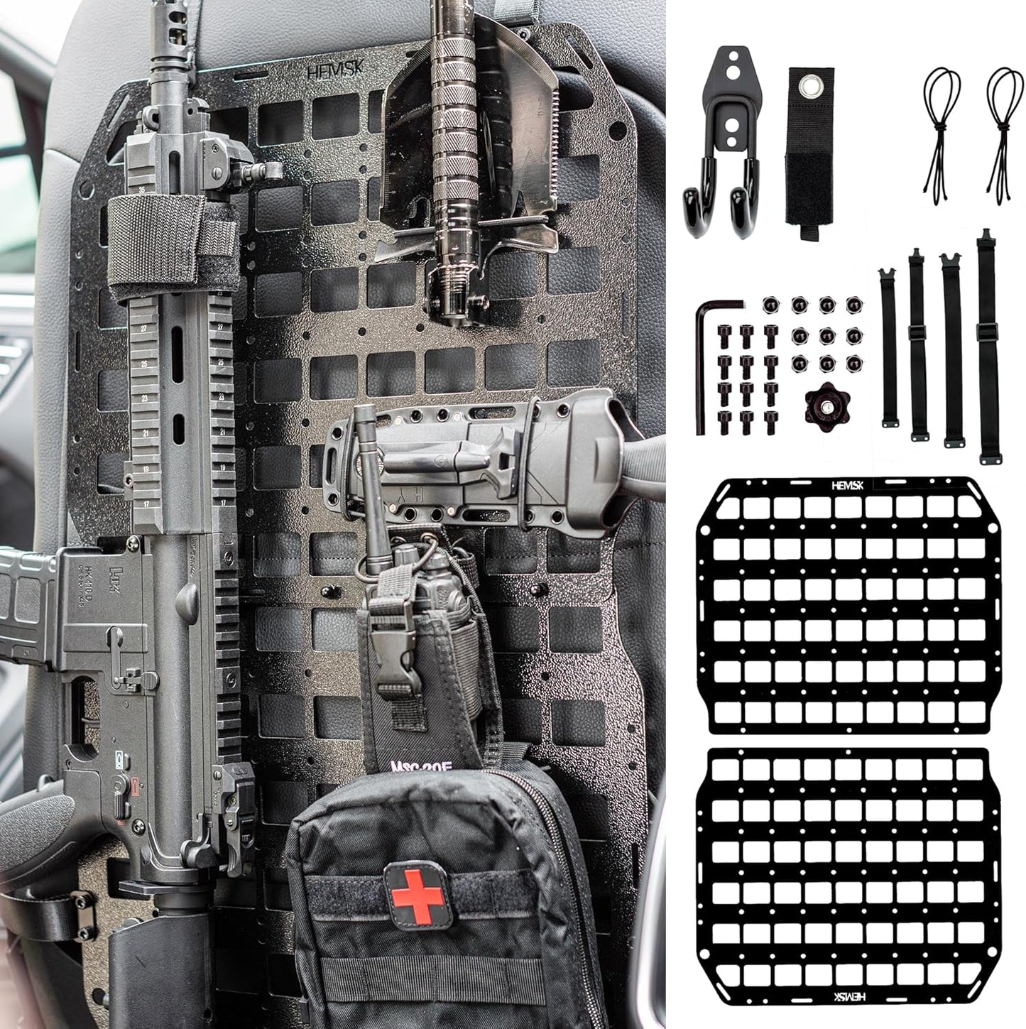 Rigid Molle Panels for Vehicles - Heavy-Duty Organizer System