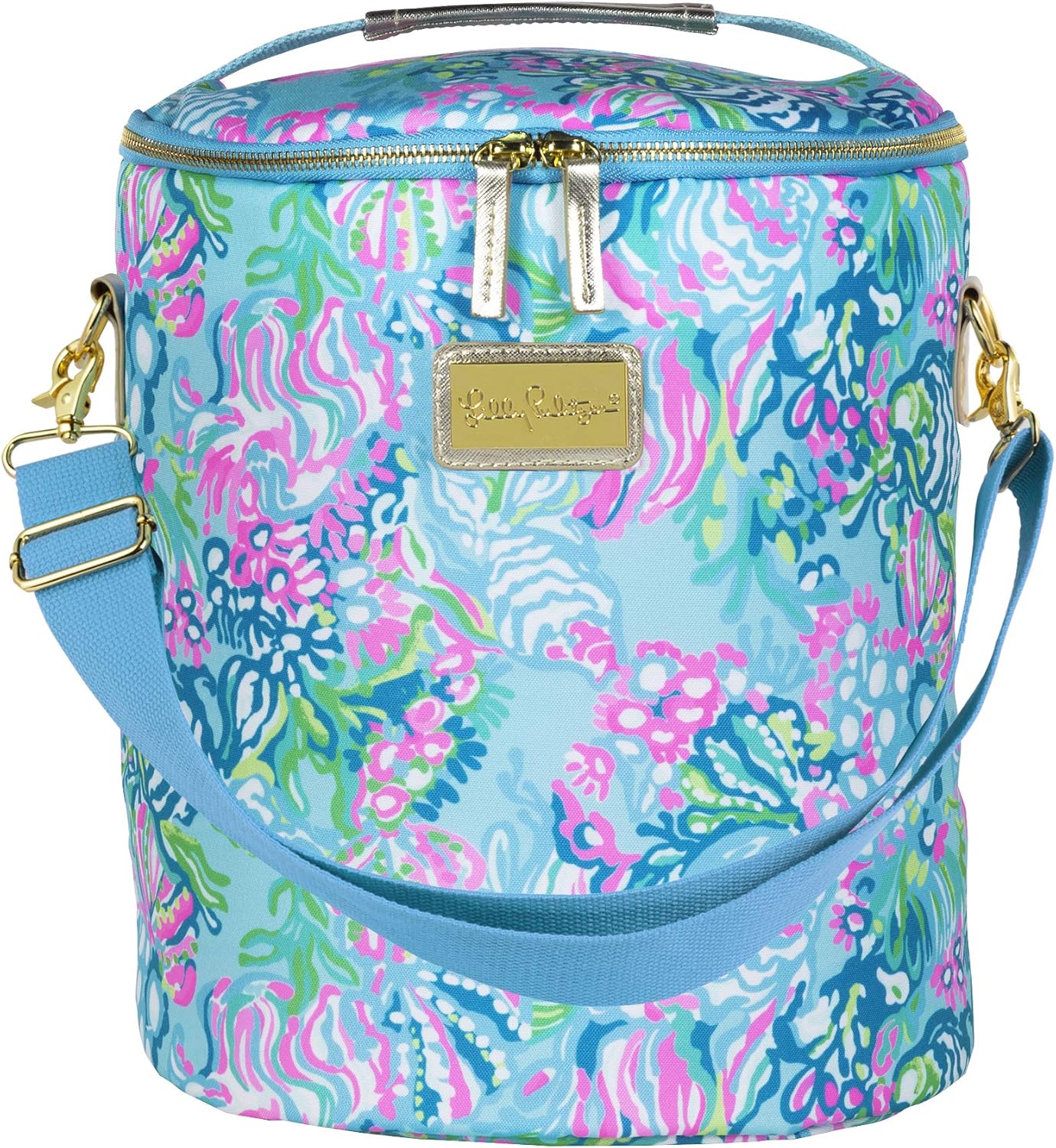 Lilly Pulitzer Aqua La Vista Insulated Soft Beach Cooler Bag