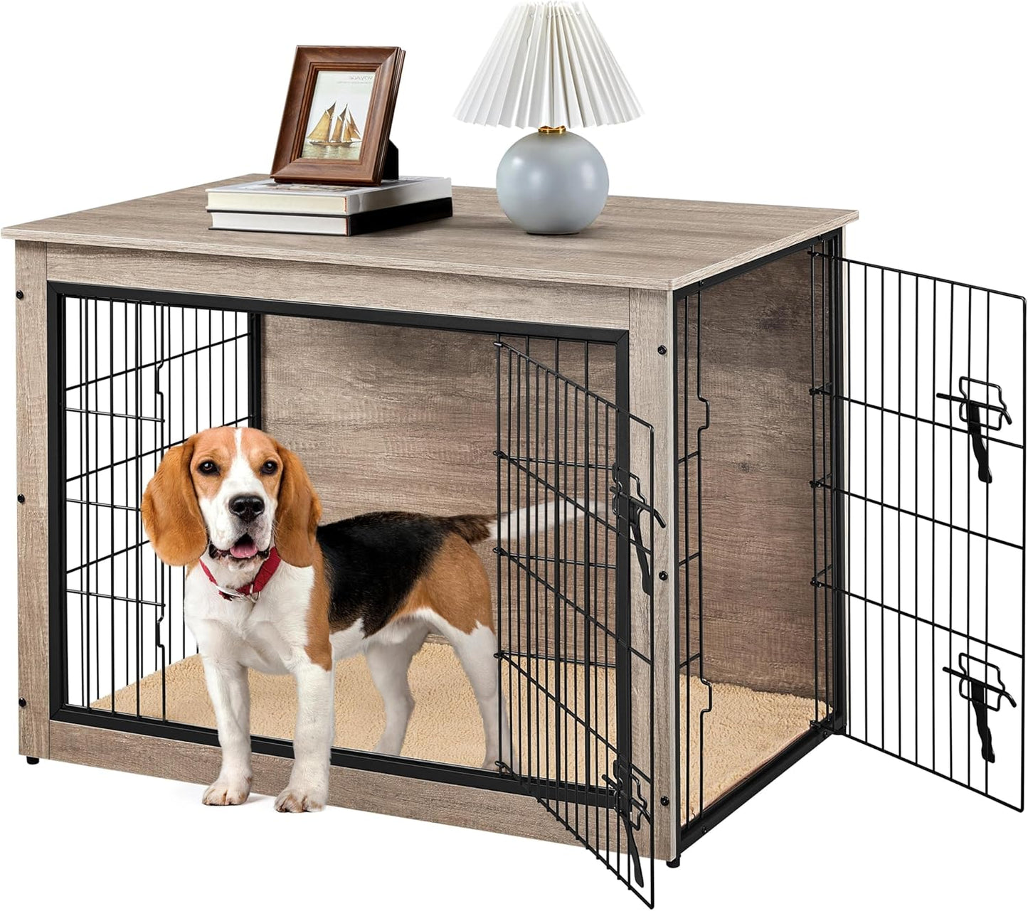 Yaheetech 38in Dog Crate Furniture with Cushion for Dogs