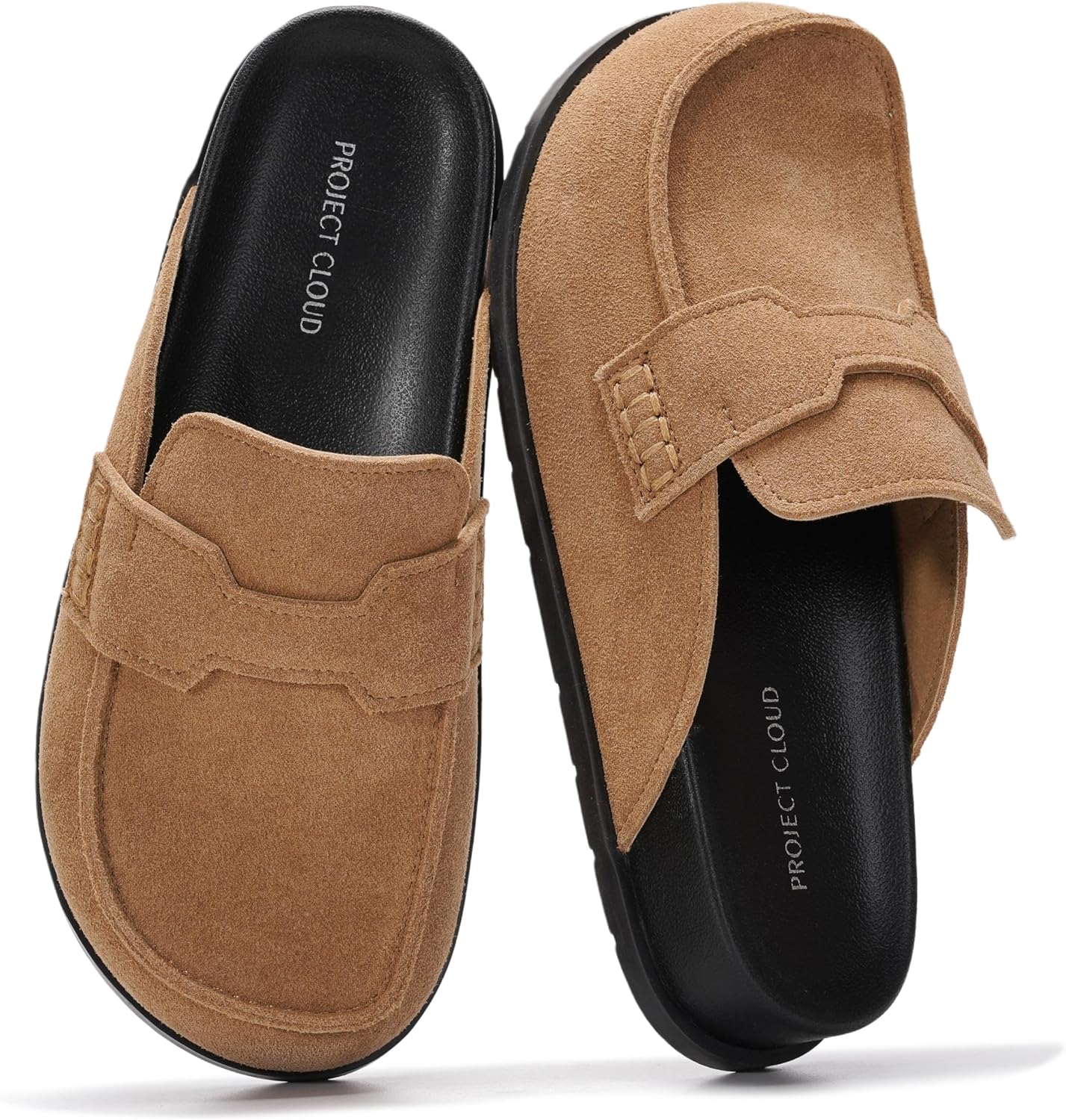 Project Cloud 100% Genuine Leather Womens Clog with Memory Foam