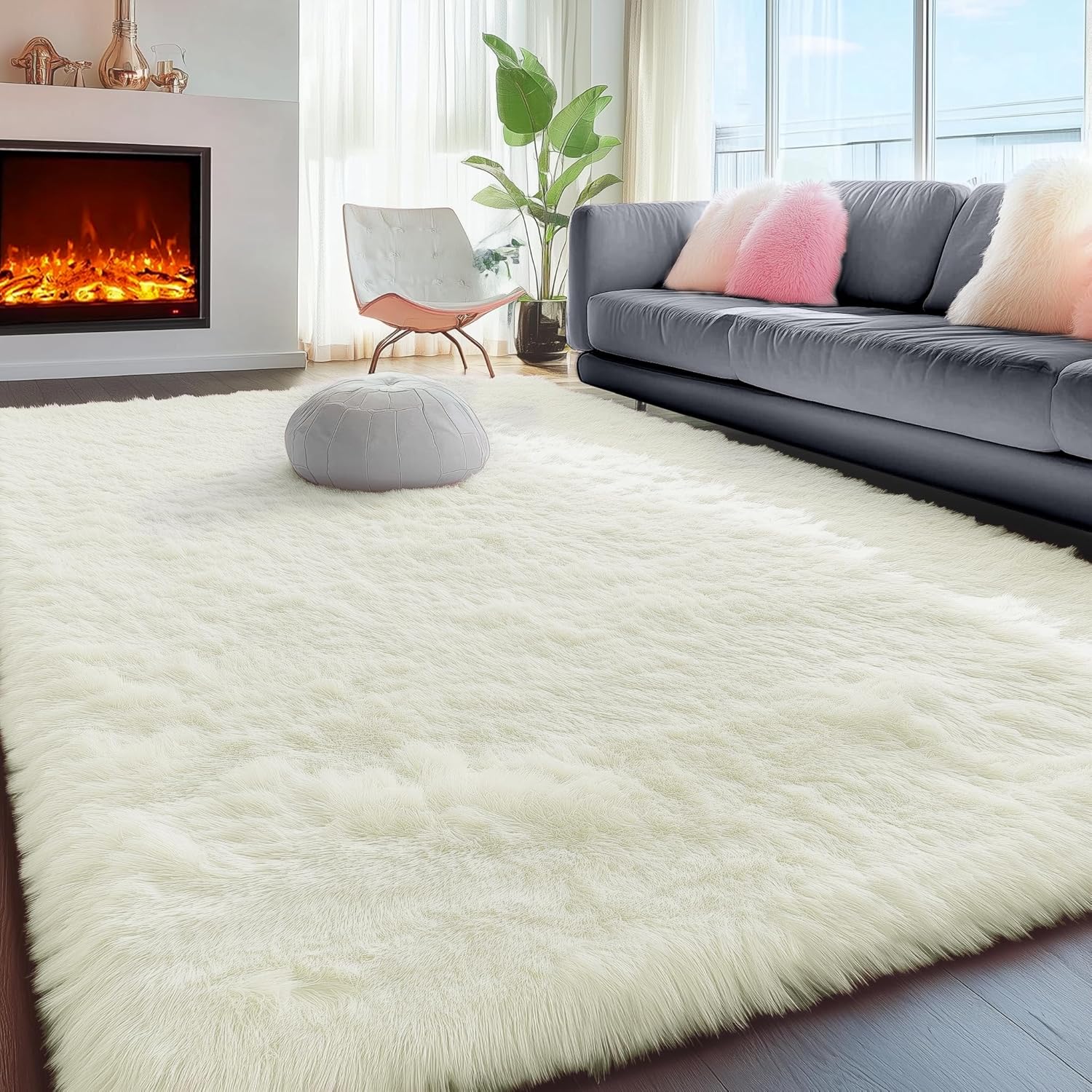 PAGISOFE Machine Washable Area Rugs for Living Room 6x9 Ft