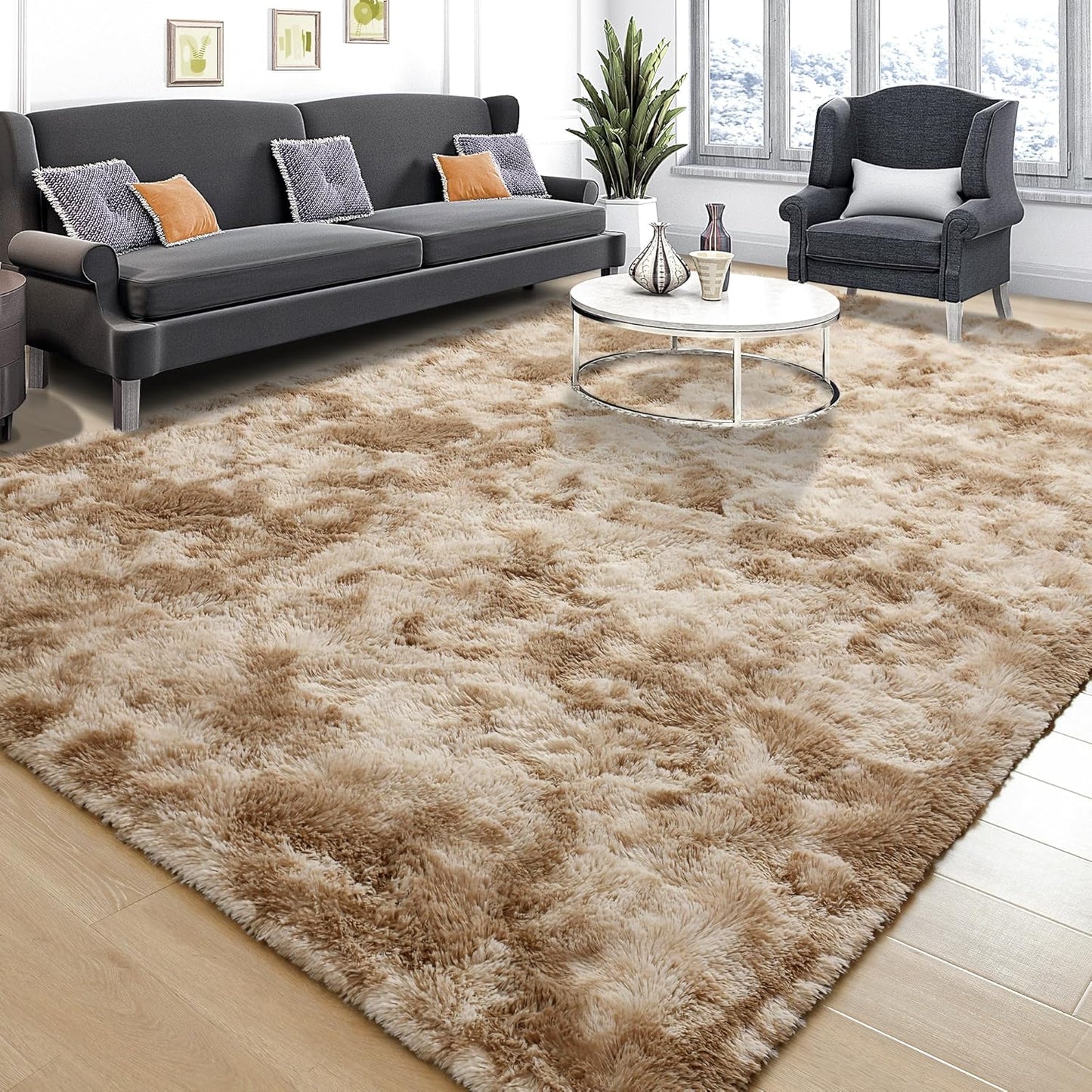 Tepook Soft Fluffy Rugs for Living Room and Bedroom Decor