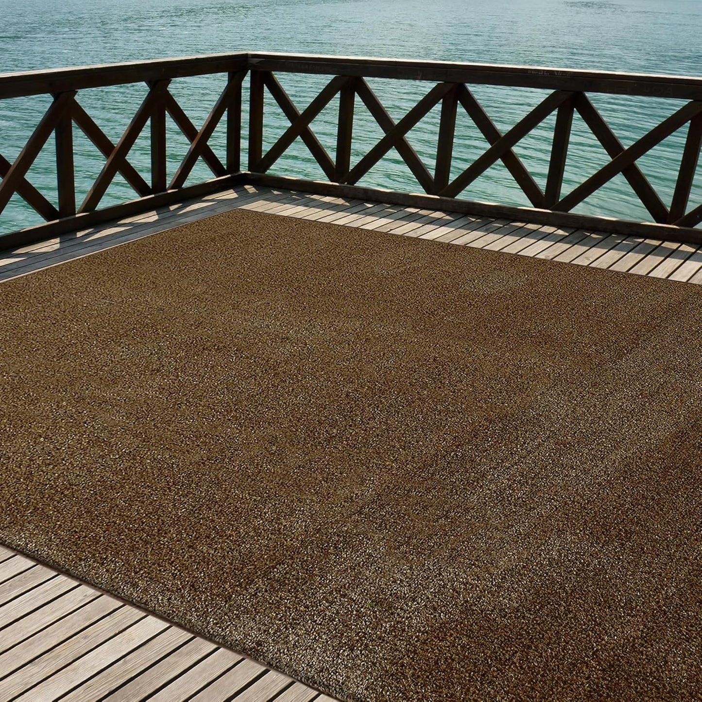 iCustomRug Synthetic Grass Rug for Patios and Outdoor Use