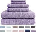 Diamond Jacquard 6 Pieces Bath Towel Set - Luxury Oversized Towels