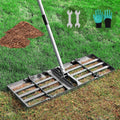 Lawn Leveling Rake - Heavy Duty Lawn Leveler with Long Handle