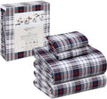 Full Size Cotton Percale Bed Sheets 4-Piece Set - Prussian Floral