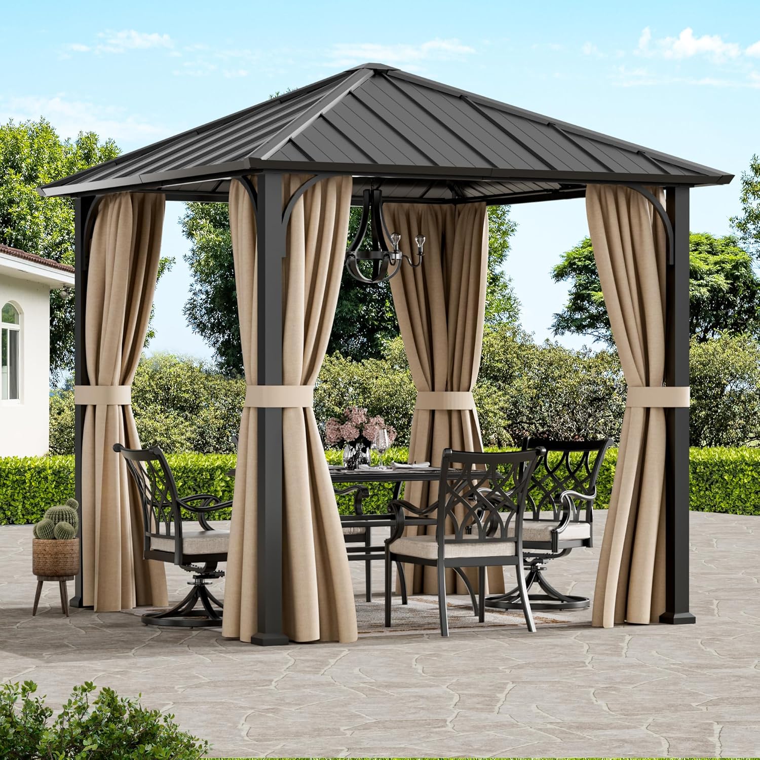 Modern Shade 8x8 Hardtop Gazebo for Outdoor Living Spaces