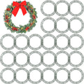 24 in Wire Wreath Frame 24 Pack - Sturdy Green Metal Rings for DIY