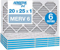 Aerostar 20x25x1 MERV 6 Air Filter 6 Pack - Cleaner Air, Fresher Spaces!