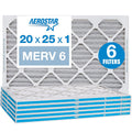 Aerostar 20x25x1 MERV 6 Pleated Air Filter for Cleaner Air