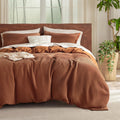 Bedsure Waffle Duvet Cover Set for Breathable Comfort in Summer