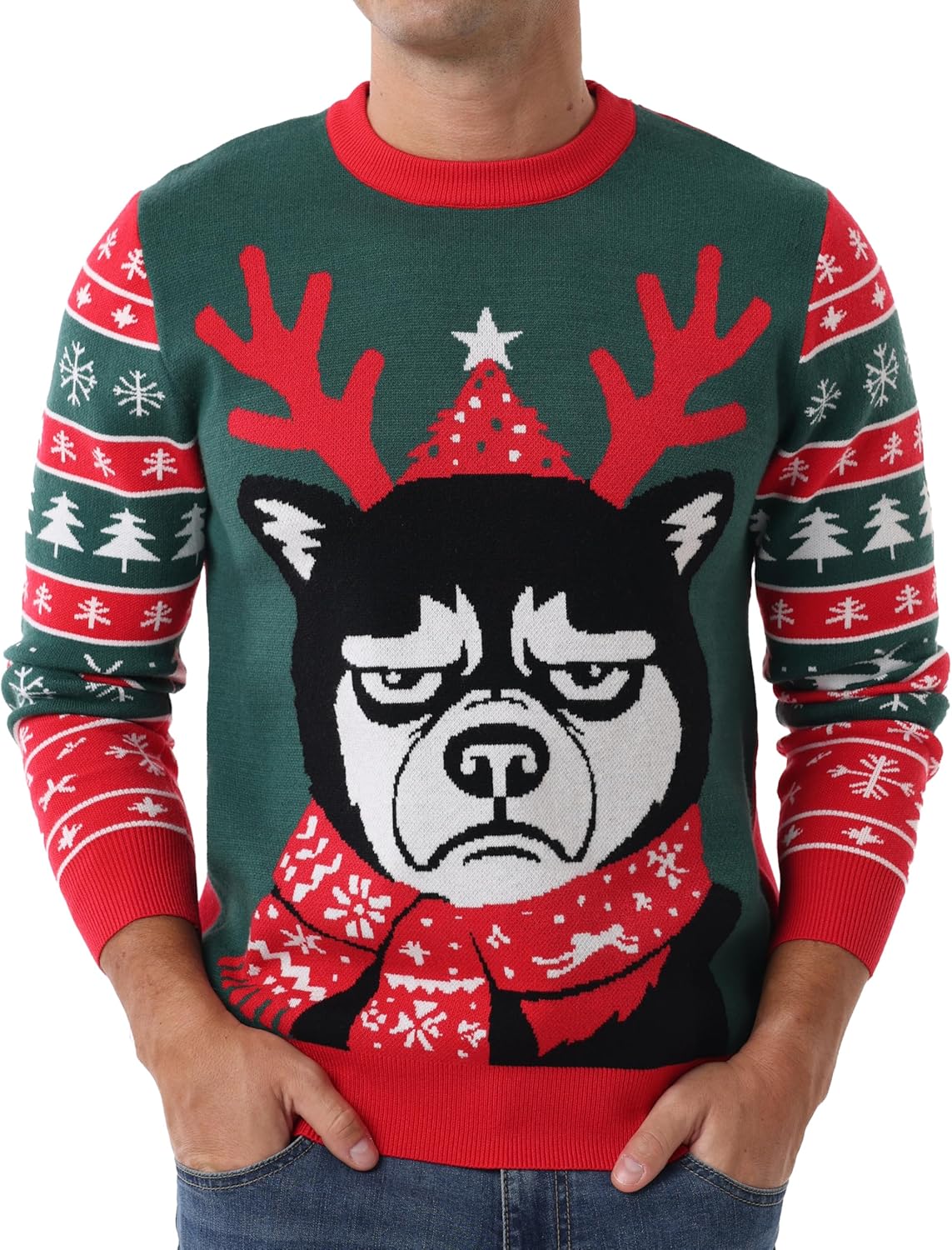 Sailwind Men's Christmas Sweater for Festive Ugly Sweater Parties