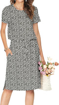 Simier Fariry Women's Knee Length Summer Dress for Travel and Comfort
