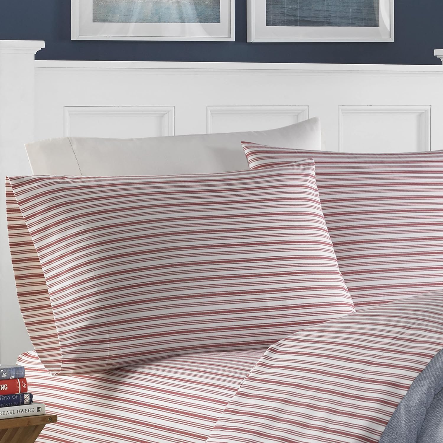 Nautica Queen Sheets Set - Cotton Percale Bedding for Comfort