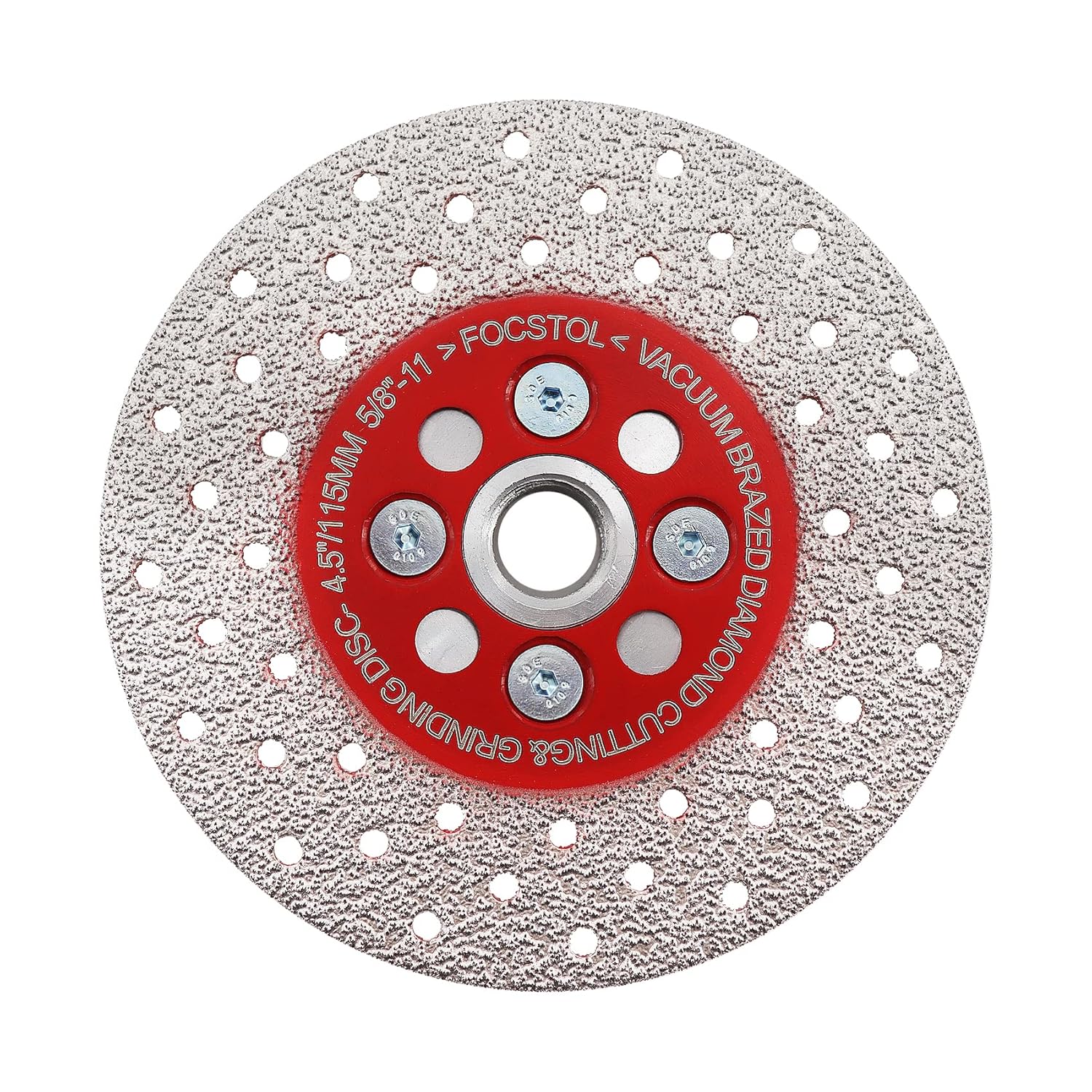 Focstol 4.5'' Diamond Cutting Disc - Dual Vacuum Brazed Blade for Precision Cutting